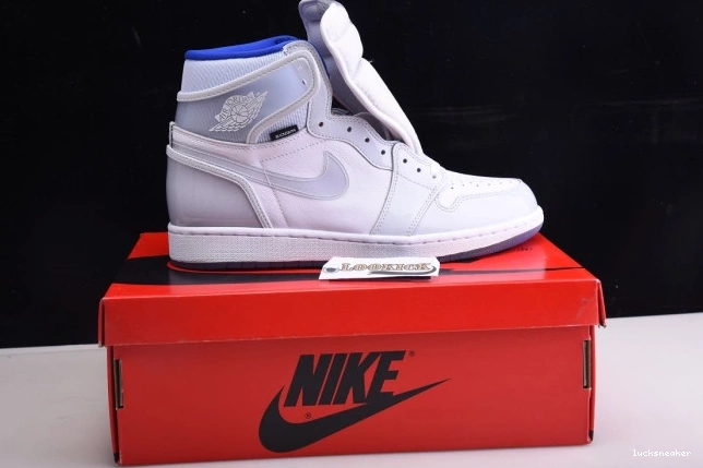 Reps LUCY White High Air Retro Jordan 1 Racer Blue Zoom CK6637-104 0704
